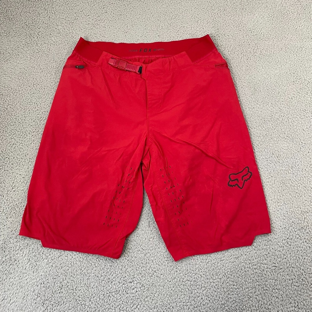 Fox Racing Flexair Shorts Men 36 Red Mountain Bike Trail Cycling Lightweight